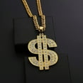 thumbnail image 1 of Gold Chain with Dollar Sign Big Necklaces for Men Women,Stainless Out, 1 of 3