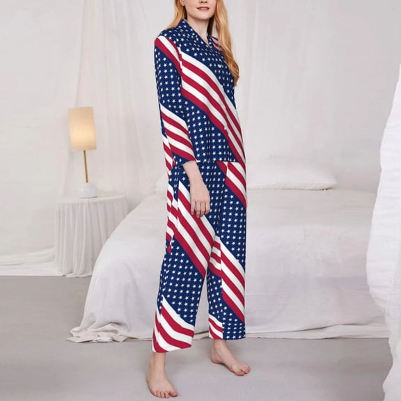Gold Chains Pajamas Daily Letter Print Casual Oversized Nightwear Female Long-Sleeve Custom Cute Pajama Sets