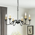 thumbnail image 1 of Gold Chandelier Hanging Pendant Light Fixtures Ceiling Mount 6-Light Modern Farmhouse Chandeliers for Dining room, 1 of 7