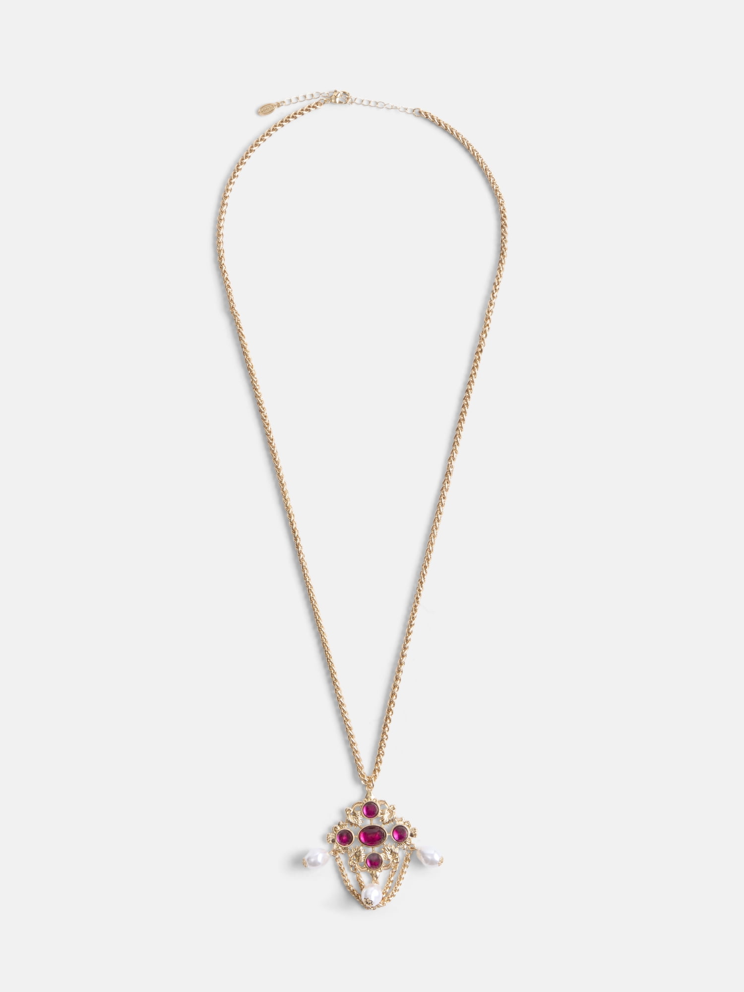 Women's Gold Tone Chandelier Pendant Long Necklace