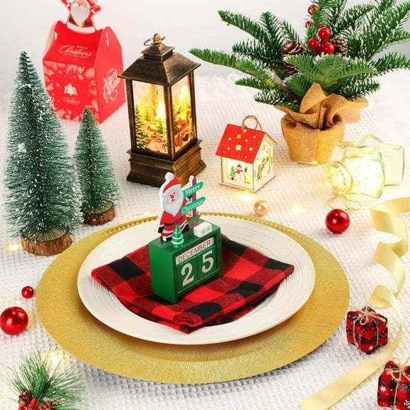 Gold Charger Plates 100 Pcs, 13in Reusable Plastic Trays, Bridal Shower Table Setting Dishes