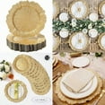 thumbnail image 1 of Gold Charger Plates Set Of 12 Reef Plate Chargers For Dinner Plate Round Plastic Table Chargers For Thanksgiving Christmas, 1 of 9