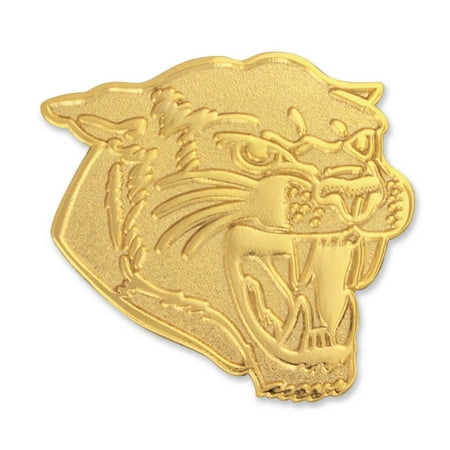 Gold Chenille COUGARS Mascot LettermanJacket Lapel Pin 1