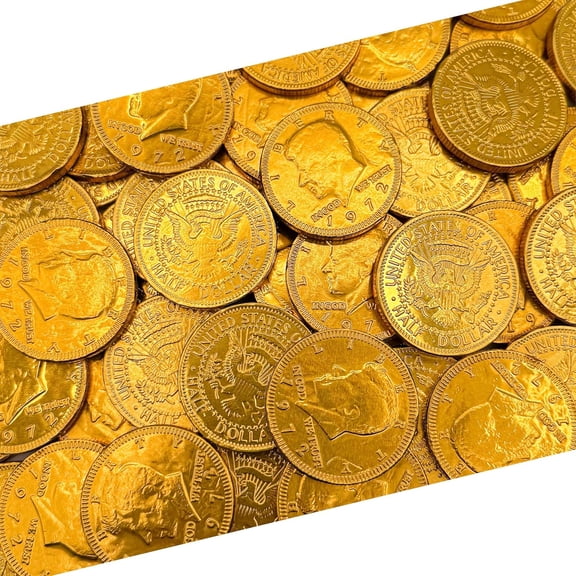 Gold Chocolate Coins | 25 Count | Individually Wrapped Chocolate Coins | Gold Candy for Holiday Treats, Candy Buffets, Pirate Treasure & Goodie Bags