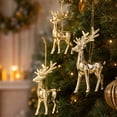 thumbnail image 1 of Gold Christmas Ornaments, Elegant Plastic Hanging Pendants for Christmas Tree Mantel Window Wreath, Classic Holiday Home Party Decorations, Festive Xmas Tree Hanging Decor, 1 of 7