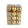 thumbnail image 1 of Gold Christmas Ornaments Set 24ct Christmas Ball Ornaments For Xmas Trees Shatterproof Christmas Tree Decorations Mini Christmas Ornaments Bulk Hanging Ball For Holiday Wedding Party Decoration, 1 of 3