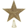 thumbnail image 1 of Gold Christmas Topper Glitter Star Christmas Decor Home decor Tree Topper, 1 of 8