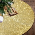 thumbnail image 1 of Gold Christmas Tree Skirt Sequin Double Layers Tree Mat Xmas Tree Decorations, 1 of 6