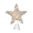 thumbnail image 1 of Gold Christmas Tree Topper Star with Warm White LED Lights, Glittered Star Tree Topper for Christmas Tree Festive Decorations and Xmas Holiday Seasonal Decor, 11.8 x 9.5 Inch, 1 of 6