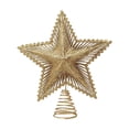 thumbnail image 1 of Gold Christmas Tree Topper Treetop Light For Holiday Decor Star Shape Metal Build With Glowing Lights, 1 of 7