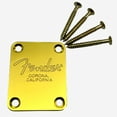thumbnail image 1 of Gold/Chrome Electric Guitar Neck Plate Back Cover Plate for Fender Stratocaster Telecaster - Premium Replacement Part, 1 of 3