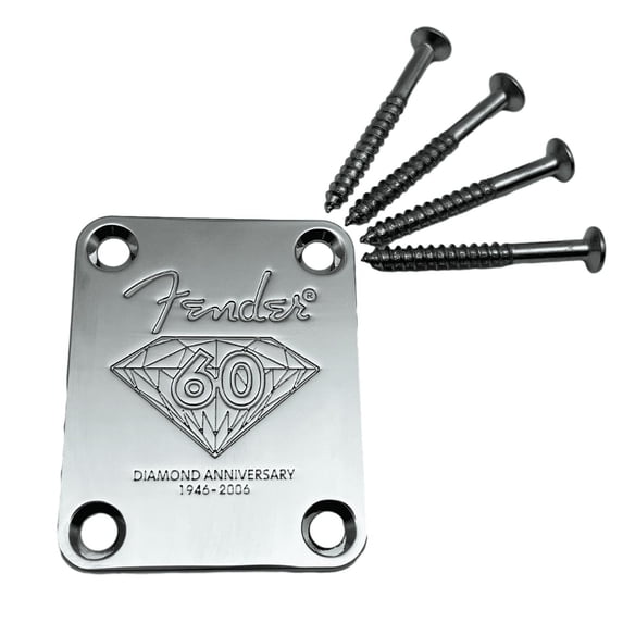 Gold/Chrome Electric Guitar Neck Plate Back Cover Plate for Fender Stratocaster Telecaster - Premium Replacement Part