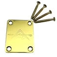 thumbnail image 1 of Gold/Chrome Electric Guitar Neck Plate Back Cover Plate for Fender Stratocaster Telecaster - Premium Replacement Part, 1 of 3