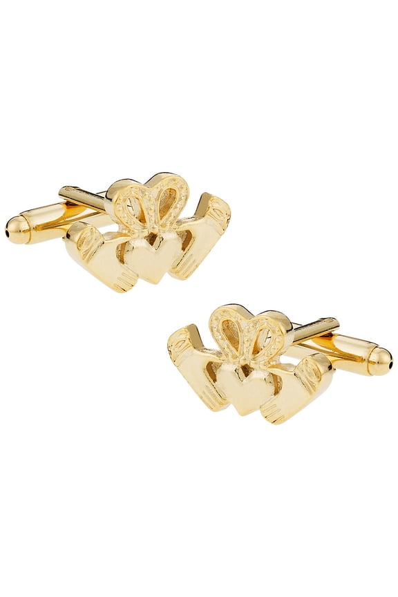 Gold Claddagh Cufflinks by Cuff-Daddy
