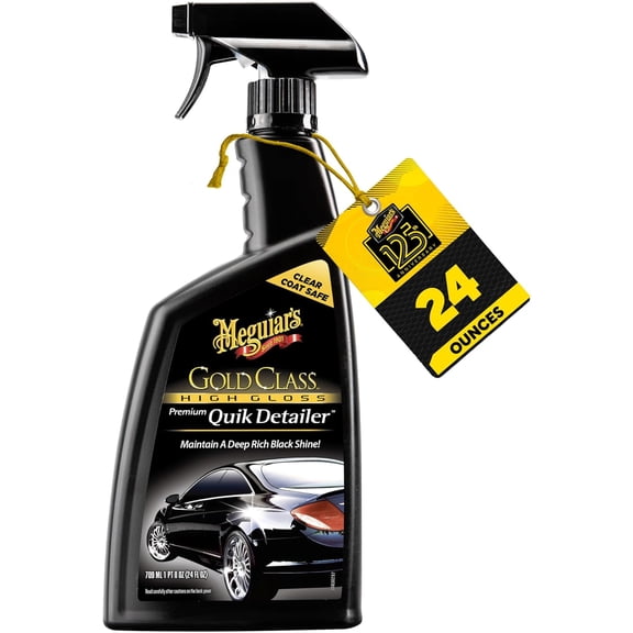 Gold Class High Gloss Premium Quik Detailer, High Lubricity Automotive Quick Detailer Spray that Preserves Wax and Leaves a Deep Dark Shine, 24 Oz Spray Bottle