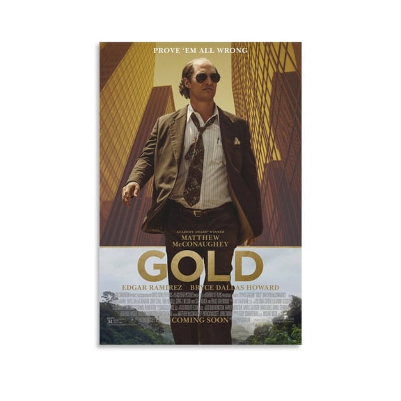 Gold Classic Movie Poster Picture Print Wall Art Poster Painting Canvas Posters Artworks Gift Room Aesthetic 24x36inch(60x90cm)
