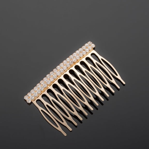 Gold Clear Pair Hair Comb L2.5 X W.3
