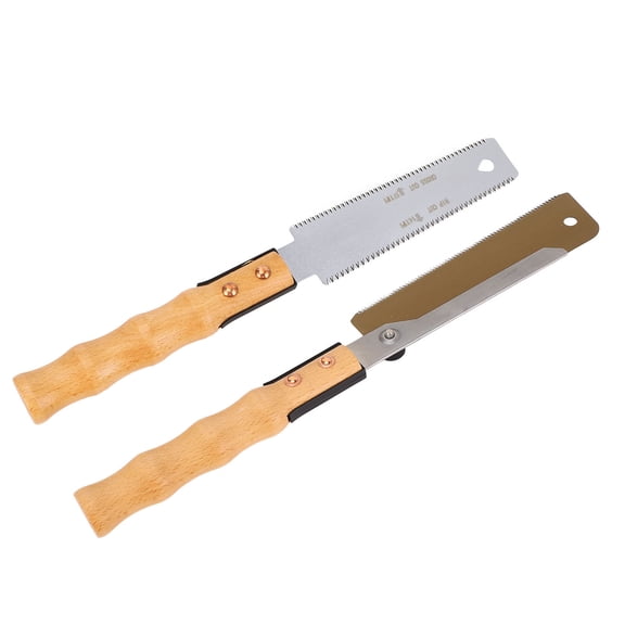 Gold Clip Backsaw and 7-Inch Double Sided Fine Teeth Flush Cut Hand Saw, 7" / 17.8 cm Professional Pull Saw for Hardwood Woodworking