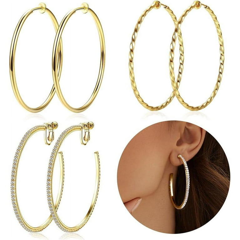 Stylish clip on earrings deals