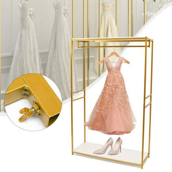 Gold Clothes Rack Wedding Dress Clothing Rack Metal Garment Display 1.9m/74.8"