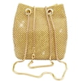thumbnail image 1 of Locbbie Women's Rhinestone Sparkly Clutch Crossbody Bucket Bag, Gold, 1 of 7