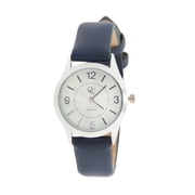 Gold Coast 30mm Womens Navy Blue Faux Leather Strap Watch