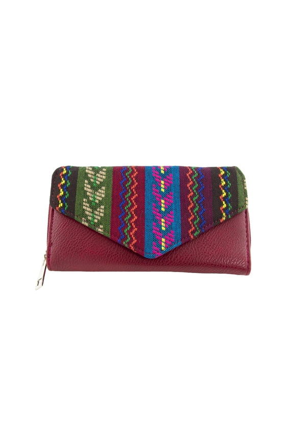Azteca Design Women's Red Faux Leather Wallet Clutch