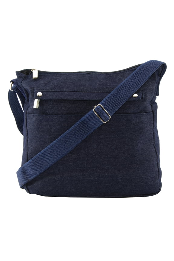 Blue Denim Crossbody Handbag