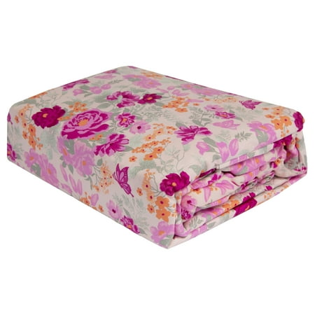 Gold Coast Extra Soft Bridget Miller 6-Piece Pink Floral Sheet Set, Queen – 100% Polyester