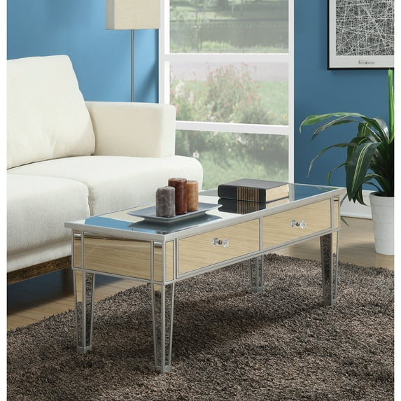 Gold Coast Mirrored 2 Drawer Coffee Table