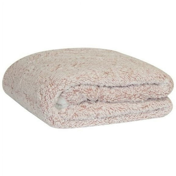 Gold Coast Plush Sherpa Fleece Throw Blanket in Creamy White, 64" x 48"