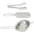 thumbnail image 1 of Gold Coast Stainless Steel Colander, Grater, and Tongs Kitchen Tools Set, 1 of 3