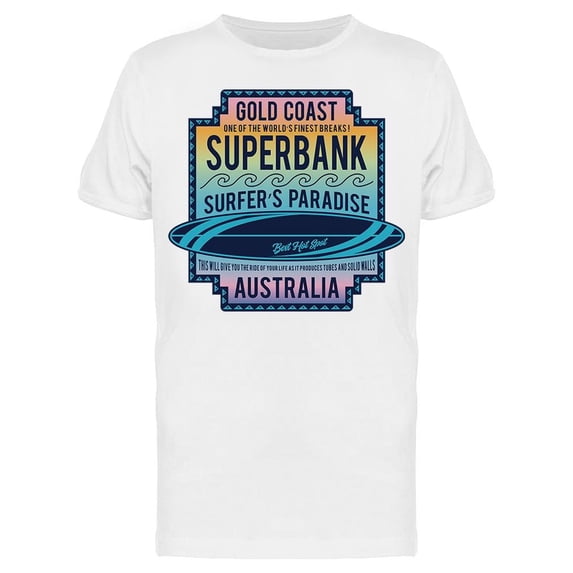 Gold Coast, Superbank T-Shirt Men -Image by Shutterstock, Male x-Large