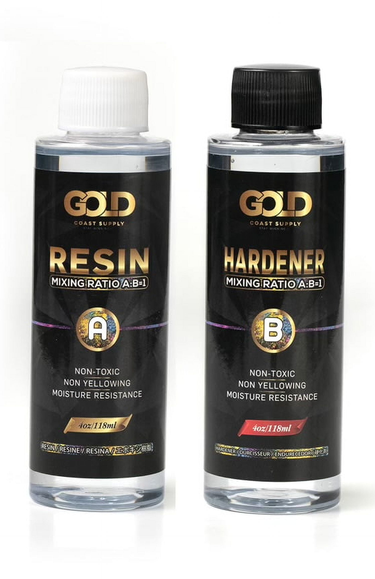 Gold Coast Supply 8 oz | Epoxy Resin Crystal Clear for Art Making | Non-Toxic UV Resistant