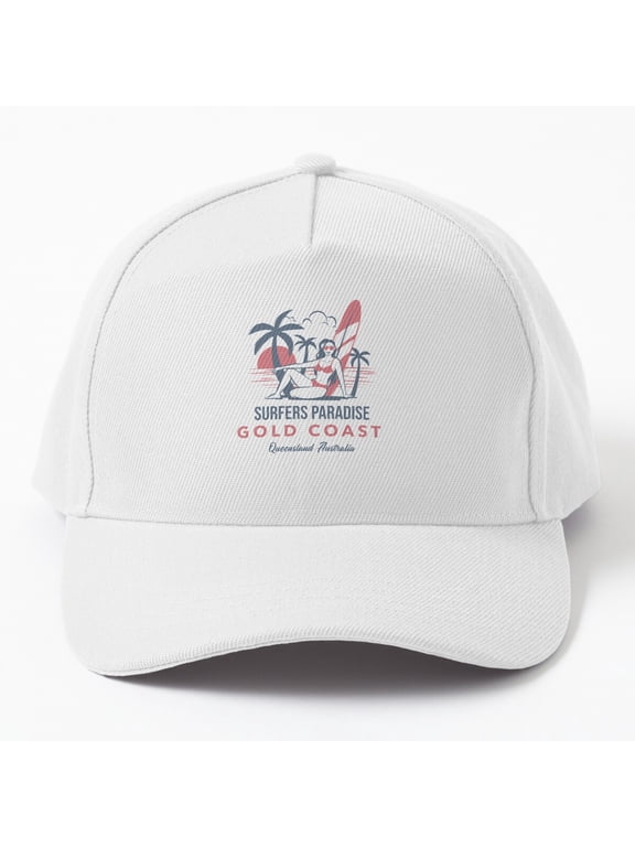 Gold Coast Surfers Paradise Baseball Cap, Surf Graphic Design