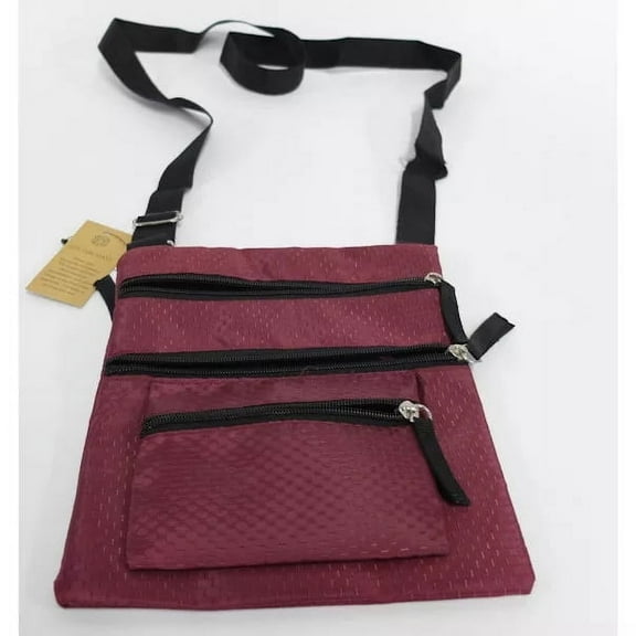 Gold Coast Women's 4 Pocket Crossbody Bag in Burgundy