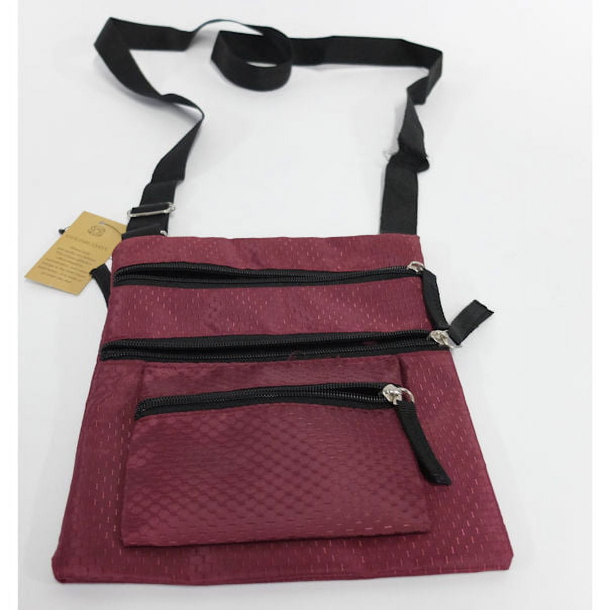 Chain Strap Push-Lock Shoulder Bag, Burgundy, hi-res