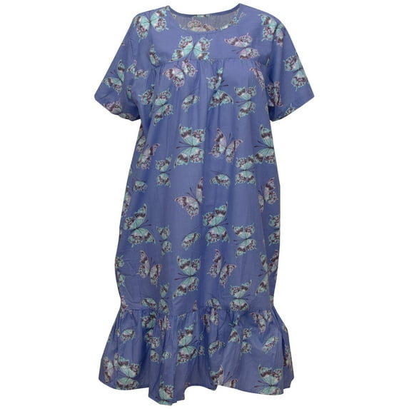 Gold Coast Women's Blue Butterfly Dreams Nightgown, Medium