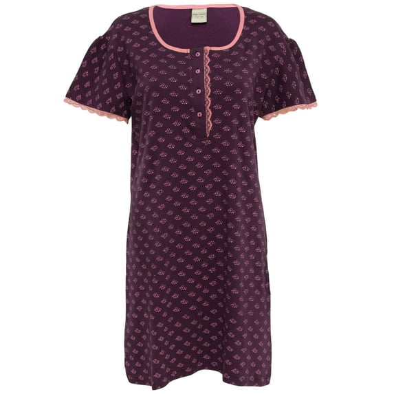 Gold Coast Women's Night Shirt in Purple - 1X