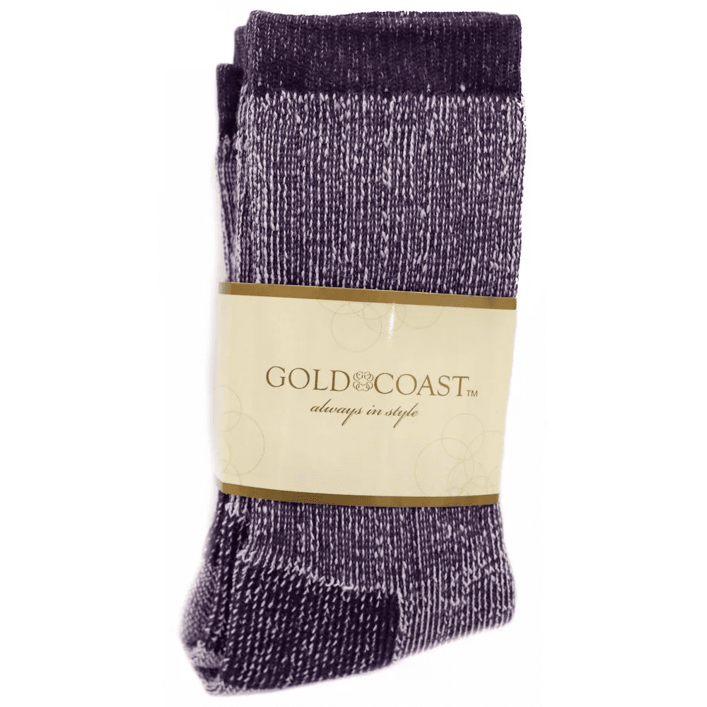 Gold Coast Women's Set of 2 Wool Blend Socks in Purple - 9-11 - Walmart.com