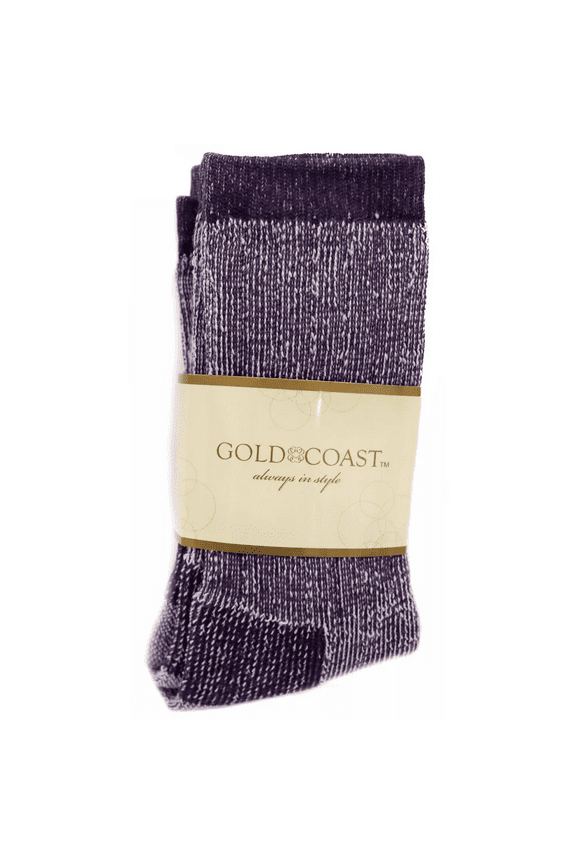 Women's Set of 2 Wool Blend Socks in Purple - 9-11