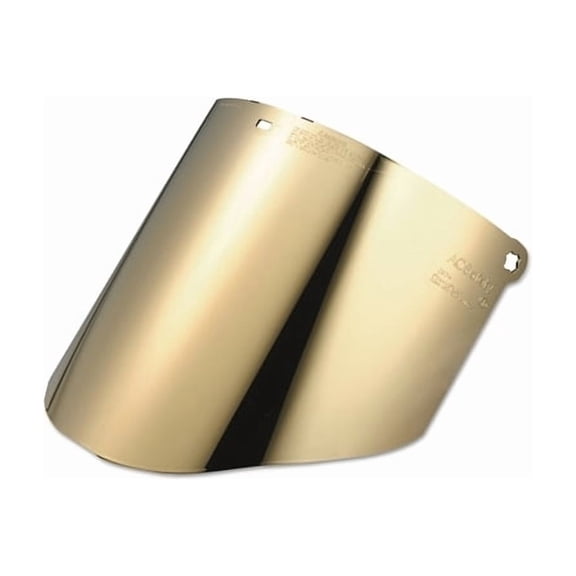 Gold-Coated Polycarbonate Dark Green Faceshield Window, 14.5" x 9"