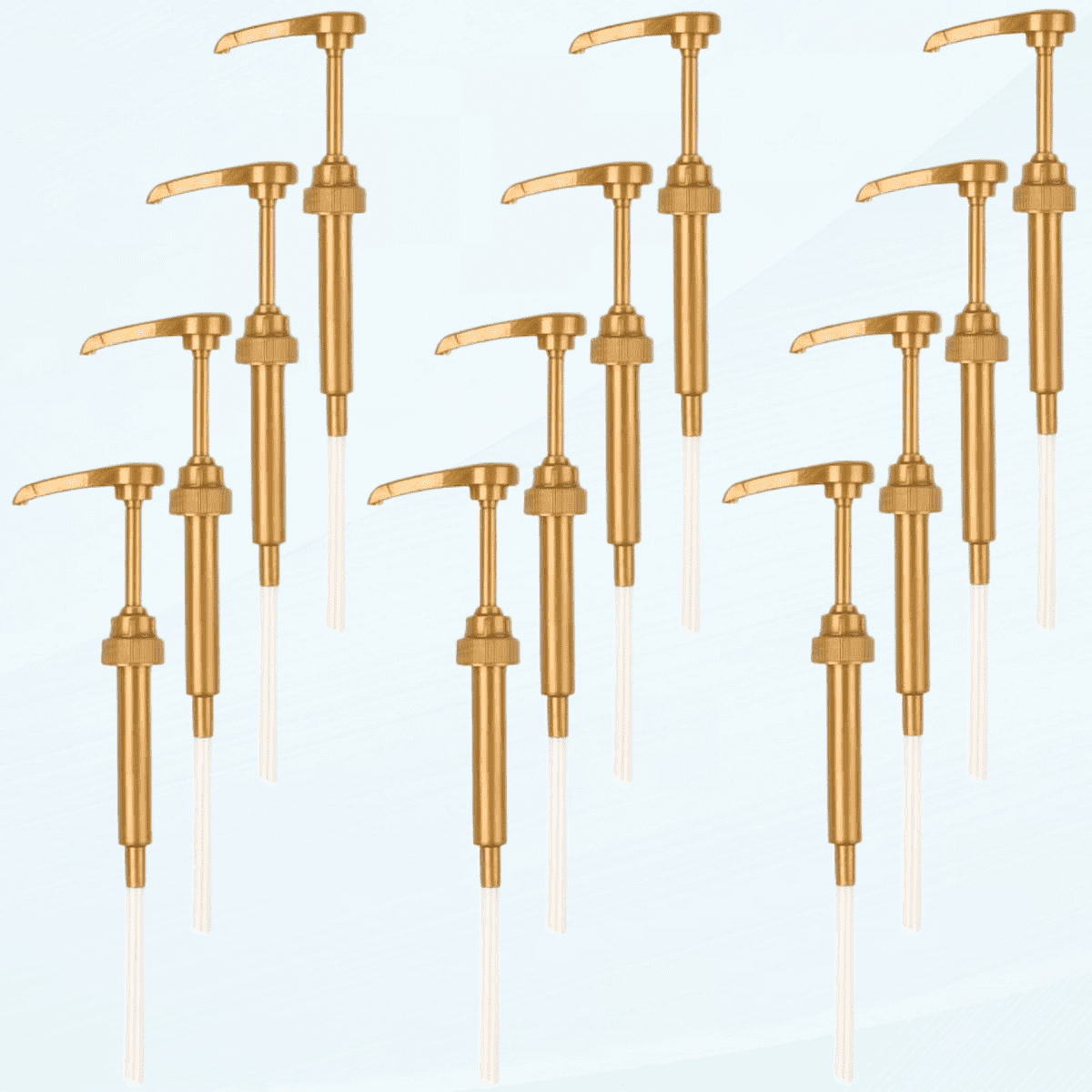 Gold Coffee Syrup Pump for 750 ml Bottles (Pack of 12) Fits Upouria