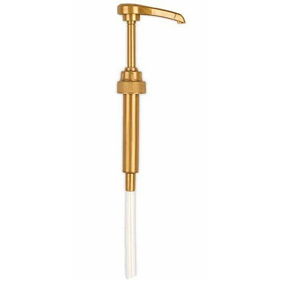 Gold Coffee Syrup Pump for 750ml Bottles (Pack of 1) | Fits Torani, Monin (1L Plastic Only), DaVinci, Jordan's Skinny, and Upouria