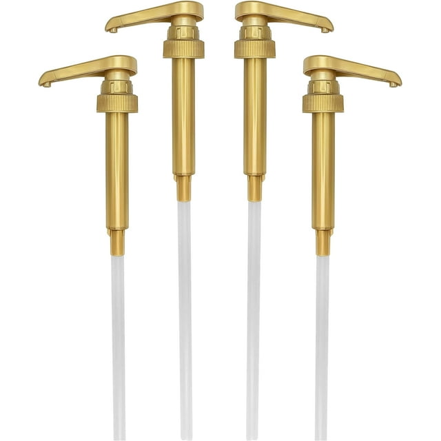 Gold Coffee Syrup Pumps Fits Liter 750ml / 254oz Syrups Torani