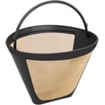 thumbnail image 1 of Gold Coffee filter - Permanent Reusable #4 Cone Shape metal Coffee Filter Compatible with Ninja CFP301 CFP201 Coffee Accessories, 1 of 6