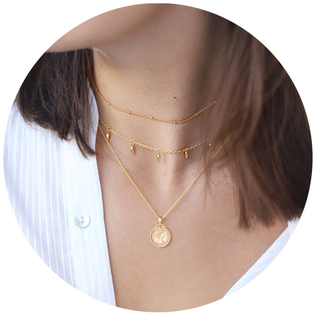 THE SHINZONE LAVER COIN NECKLACE