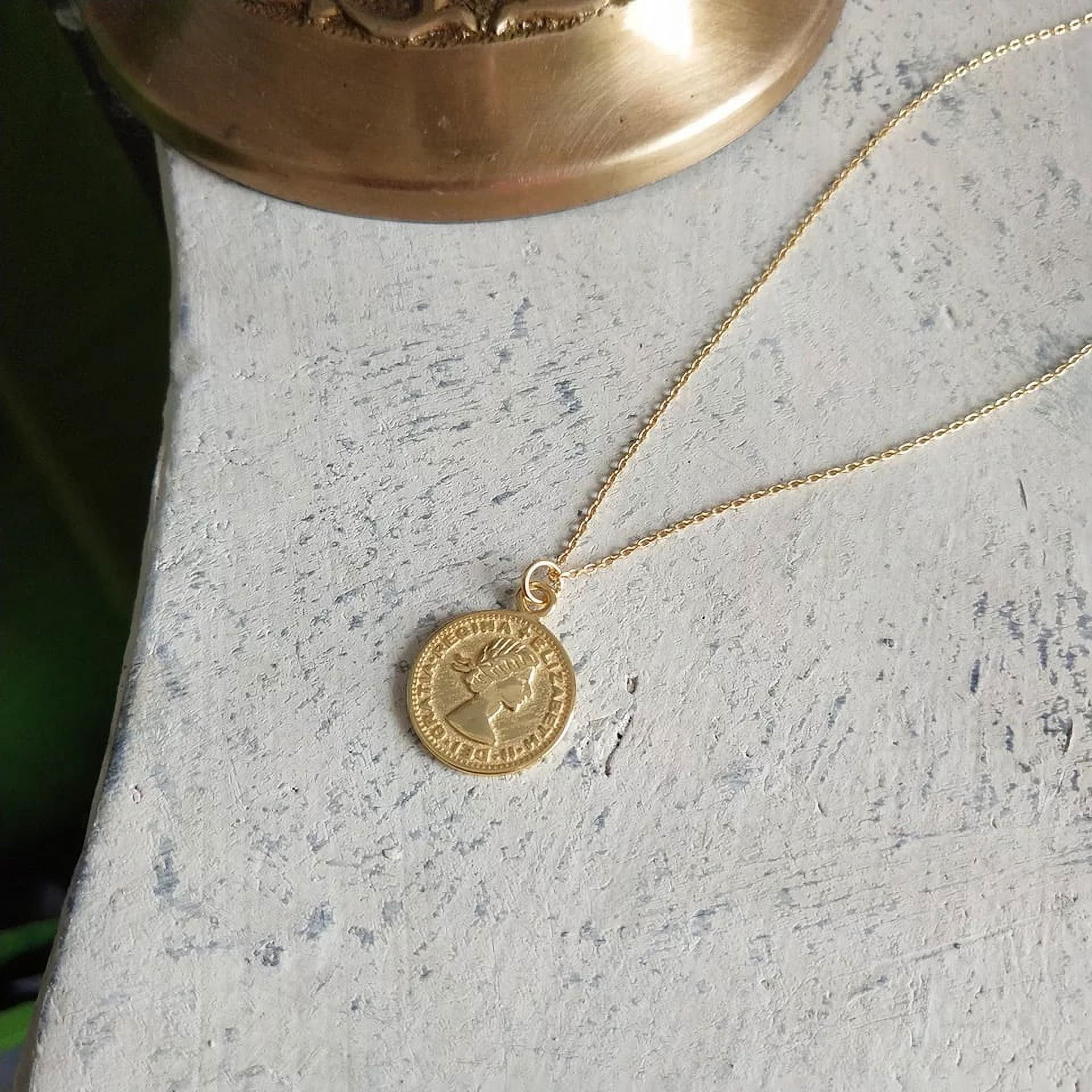 Double Layer Coin Necklace - Goldtone – Funky Monkey Fashion Accessories