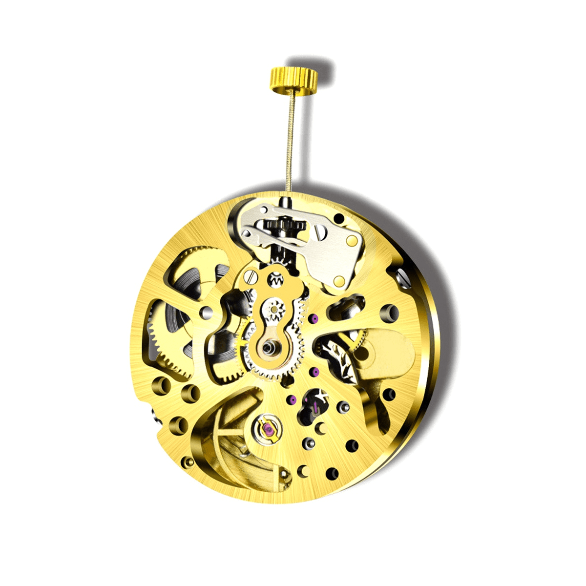 Gold Color Skeleton 2003 Movement Fully Automatic Watch Movement