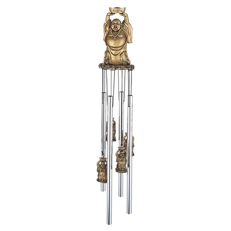 Gold Colored Buddha Figure Decorative Wind Chime